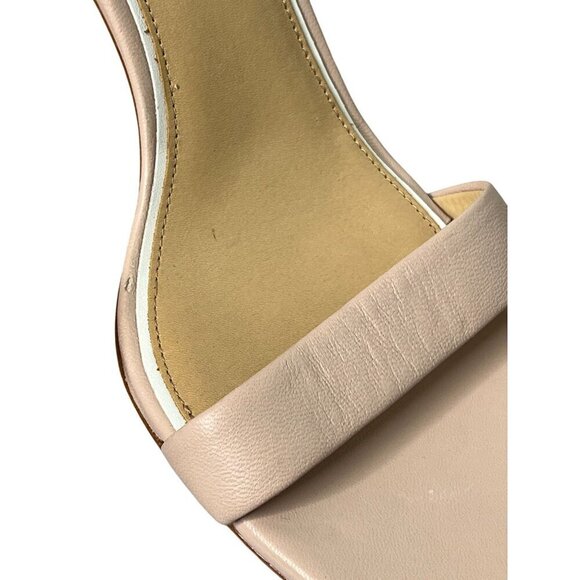 Rag & Bone Ellis Sandal Nude Leather Block Heel Ankle Strap Sandals SZ 39, US 9 - Picture 11 of 14